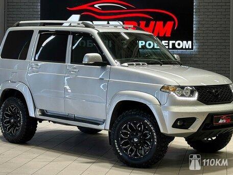 УАЗ, Patriot, 2700, 135, бензин, внедорожник, механика, полный привод, среднее состояние, левый, серебряный, 1 330 000 ₽